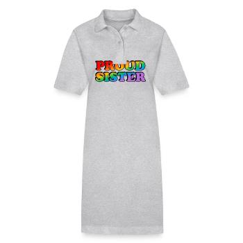 Stolze Schwester - Stanley/Stella Frauen Bio-Polokleid PAIGER - Grau meliert - Vorne
