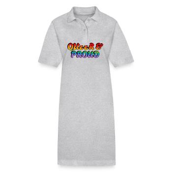 Queer und stolz - Stanley/Stella Frauen Bio-Polokleid PAIGER - Grau meliert - Vorne