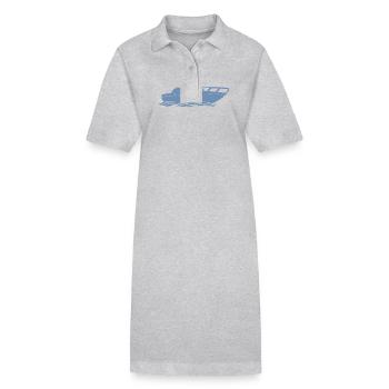 Conception de bateaux à moteur pour les plaisanciers à moteur - Robe polo bio PAIGER Stanley/Stella Femme - gris chiné - Devant