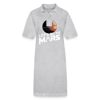 Mars Planet Planeten Sonnensystem - Stanley/Stella Frauen Bio-Polokleid PAIGER - Grau meliert - Vorne