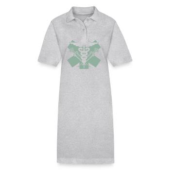 Médecin Symbole Médecin Médecin Infirmière - Robe polo bio PAIGER Stanley/Stella Femme - gris chiné - Devant