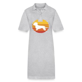 Chien Teckel Sunset Design - Robe polo bio PAIGER Stanley/Stella Femme - gris chiné - Devant