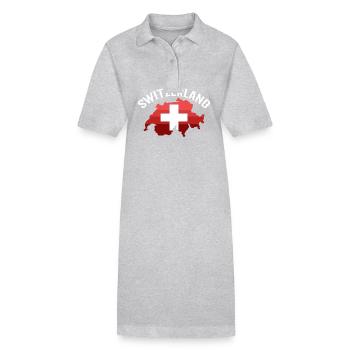Suisse Suisse Suisse Allemande - Robe polo bio PAIGER Stanley/Stella Femme - gris chiné - Devant