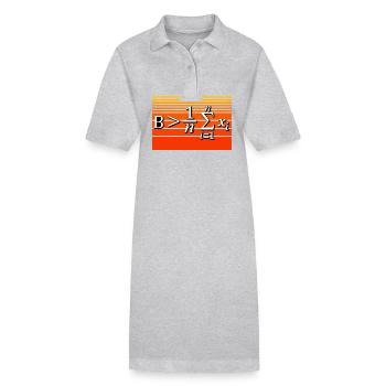 Jeu de mots mathématique - Soyez supérieur à la moyenne - Robe polo bio PAIGER Stanley/Stella Femme - gris chiné - Devant
