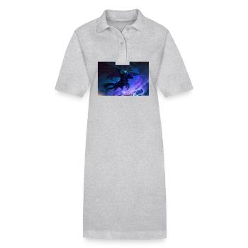 Night Rider- Black Pegasus - Stanley/Stella PAIGER Organic Women’s Polo Dress - heather grey - Front
