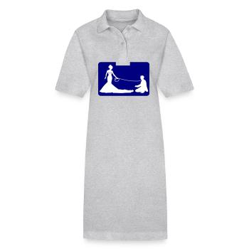 Hochzeit Brautpaar Leine - Stanley/Stella Frauen Bio-Polokleid PAIGER - Grau meliert - Vorne