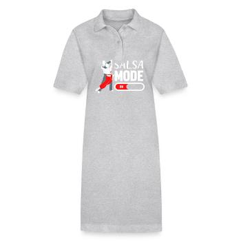 Danseuse de salsa Danseuse - Robe polo bio PAIGER Stanley/Stella Femme - gris chiné - Devant
