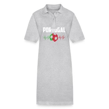 Portugal - Robe polo bio PAIGER Stanley/Stella Femme - gris chiné - Devant