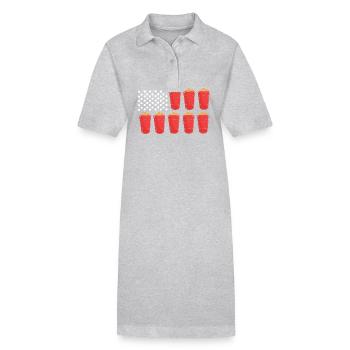 Beer Pong Beer Pong - Robe polo bio PAIGER Stanley/Stella Femme - gris chiné - Devant