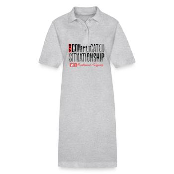 In einer komplizierten Situationship mit Meditation - Stanley/Stella Frauen Bio-Polokleid PAIGER - Grau meliert - Vorne