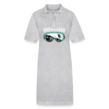 Snowboard Snowboard Vacances snowboard Snowboarders - Robe polo bio PAIGER Stanley/Stella Femme - gris chiné - Devant