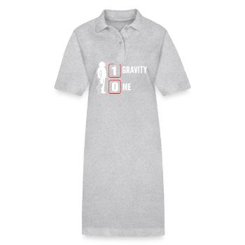 Jambe cassée - Robe polo bio PAIGER Stanley/Stella Femme - gris chiné - Devant