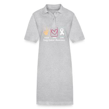 Lungenkrebs-Überlebender Krebs Lunge - Stanley/Stella Frauen Bio-Polokleid PAIGER - Grau meliert - Vorne