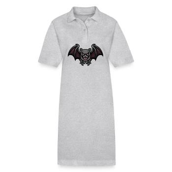 Fledermaus Halloween Comic Blutsauger - Stanley/Stella Frauen Bio-Polokleid PAIGER - Grau meliert - Vorne