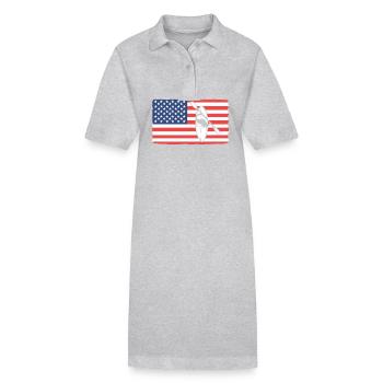 Kayak Kayak - Robe polo bio PAIGER Stanley/Stella Femme - gris chiné - Devant