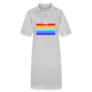 Bowling Bowler Bowling Skittles Boule de bowling - Robe polo bio PAIGER Stanley/Stella Femme - gris chiné - Devant