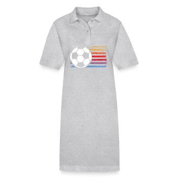 Fußballspieler Fußball - Stanley/Stella Frauen Bio-Polokleid PAIGER - Grau meliert - Vorne