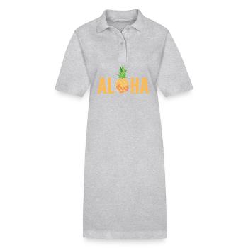 Ananas Aloha - Robe polo bio PAIGER Stanley/Stella Femme - gris chiné - Devant