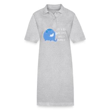 Mammoth - Stanley/Stella PAIGER Organic Women’s Polo Dress - heather grey - Front