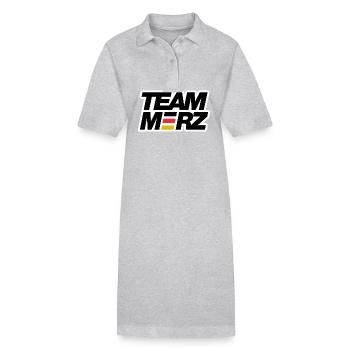 Team Merz - Kanzler - Stanley/Stella Frauen Bio-Polokleid PAIGER - Grau meliert - Vorne