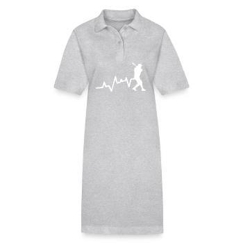 Joueur de baseball Evolution Baseball - Robe polo bio PAIGER Stanley/Stella Femme - gris chiné - Devant