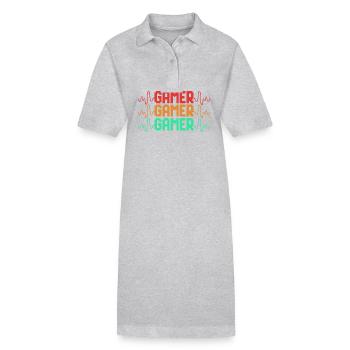 Joueur - Robe polo bio PAIGER Stanley/Stella Femme - gris chiné - Devant