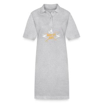 Électricien 40 ans anniversaire watts? 40? - Robe polo bio PAIGER Stanley/Stella Femme - gris chiné - Devant