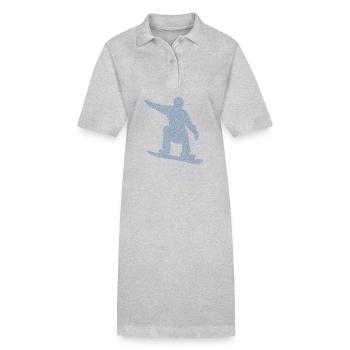 Snowboarder Geschenkideen Snowboard - Stanley/Stella Frauen Bio-Polokleid PAIGER - Grau meliert - Vorne