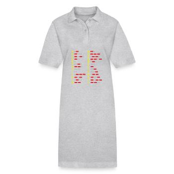 Morse Alphabet - Stanley/Stella Frauen Bio-Polokleid PAIGER - Grau meliert - Vorne