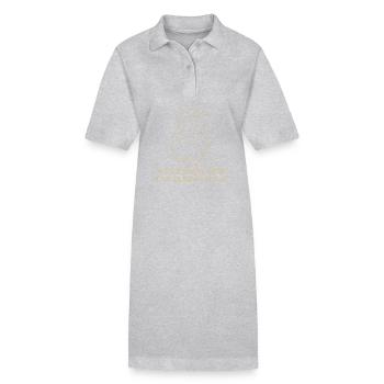 Denglisch Jetzt weiß ich wie der Hase läuft - Stanley/Stella Frauen Bio-Polokleid PAIGER - Grau meliert - Vorne