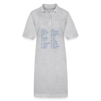 Morse Alphabet - Stanley/Stella Frauen Bio-Polokleid PAIGER - Grau meliert - Vorne