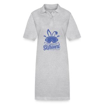 Ski Skifahrer offizieller Skihase Betreuer - Stanley/Stella Frauen Bio-Polokleid PAIGER - Grau meliert - Vorne