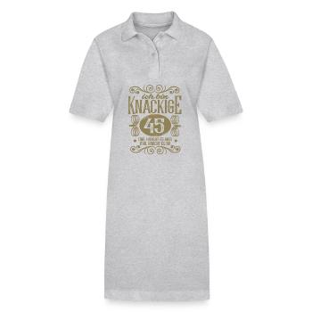 Knackige 45 Geburtstag witzig - Stanley/Stella Frauen Bio-Polokleid PAIGER - Grau meliert - Vorne