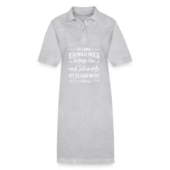 Solange ich tobe und schimpfe lebe ich noch - Stanley/Stella Frauen Bio-Polokleid PAIGER - Grau meliert - Vorne