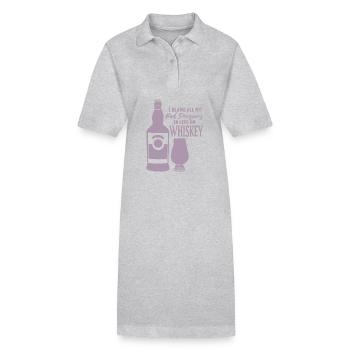 Schlechte Entscheidungen Whiskey Sprüche - Stanley/Stella Frauen Bio-Polokleid PAIGER - Grau meliert - Vorne