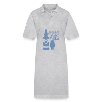 Schlechte Entscheidungen Whiskey Sprüche - Stanley/Stella Frauen Bio-Polokleid PAIGER - Grau meliert - Vorne