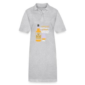 Schlechte Entscheidungen Whiskey Sprüche - Stanley/Stella Frauen Bio-Polokleid PAIGER - Grau meliert - Vorne