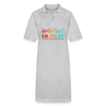 Pilote d’avion - Robe polo bio PAIGER Stanley/Stella Femme - gris chiné - Devant