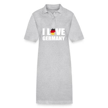 Allemagne - Robe polo bio PAIGER Stanley/Stella Femme - gris chiné - Devant