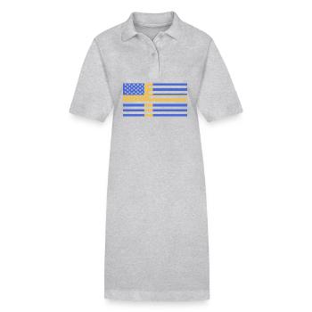 Schweden Schwedisch - Stanley/Stella Frauen Bio-Polokleid PAIGER - Grau meliert - Vorne