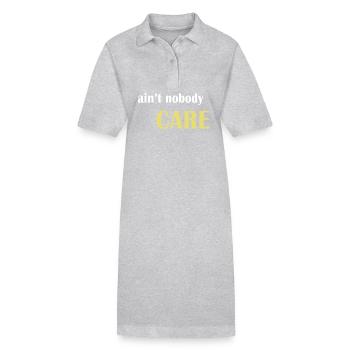 Personne ne s’en soucie - Robe polo bio PAIGER Stanley/Stella Femme - gris chiné - Devant
