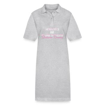 Valse Danse de couple - Robe polo bio PAIGER Stanley/Stella Femme - gris chiné - Devant
