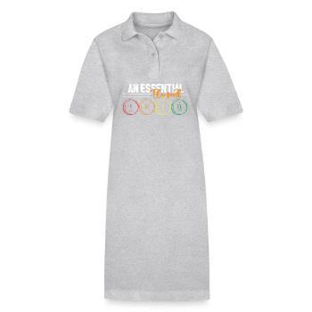 Tableau périodique - Robe polo bio PAIGER Stanley/Stella Femme - gris chiné - Devant