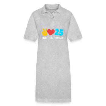Klasse von 2025 Abi Abiturient Abitur 2025 - Stanley/Stella Frauen Bio-Polokleid PAIGER - Grau meliert - Vorne