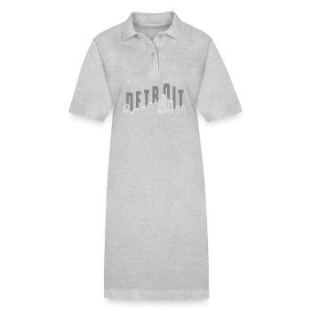 Horizon de Détroit - Robe polo bio PAIGER Stanley/Stella Femme - gris chiné - Devant