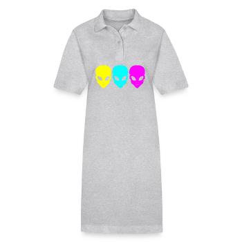 Rave Raver Musique techno Techno basse Table de mixage - Robe polo bio PAIGER Stanley/Stella Femme - gris chiné - Devant