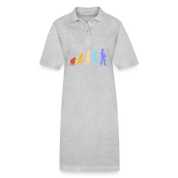 Saxophoniste saxophoniste - Robe polo bio PAIGER Stanley/Stella Femme - gris chiné - Devant