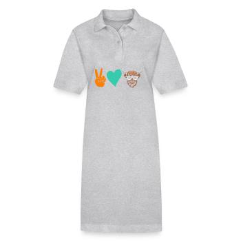 Kuh Rind Hochlandrind - Stanley/Stella Frauen Bio-Polokleid PAIGER - Grau meliert - Vorne