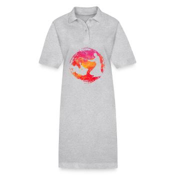 Aikido - Stanley/Stella Frauen Bio-Polokleid PAIGER - Grau meliert - Vorne