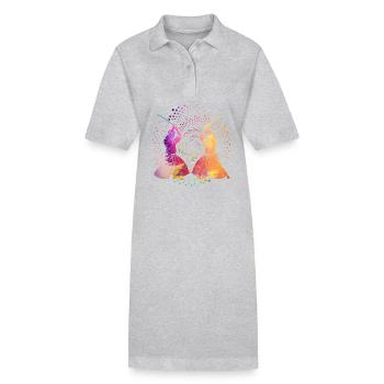 Aikido - Stanley/Stella Frauen Bio-Polokleid PAIGER - Grau meliert - Vorne